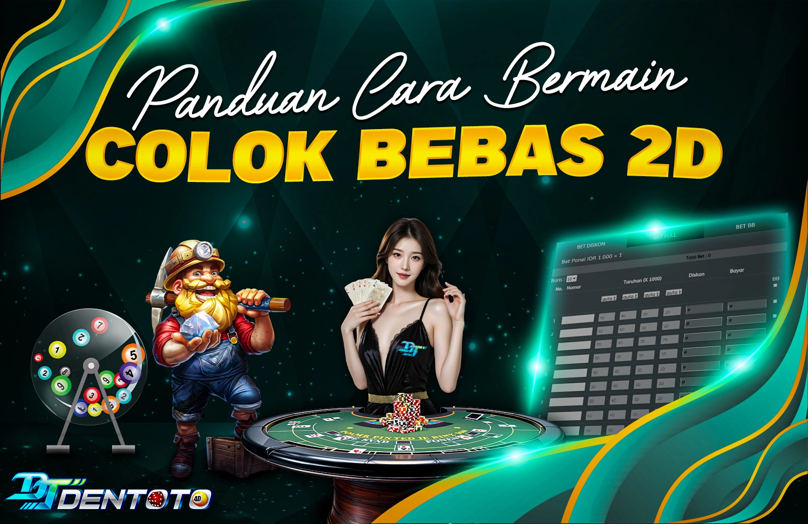 CARA BERMAIN PERMAINAN TOGEL COLOK BEBAS 2D DI DENTOTO