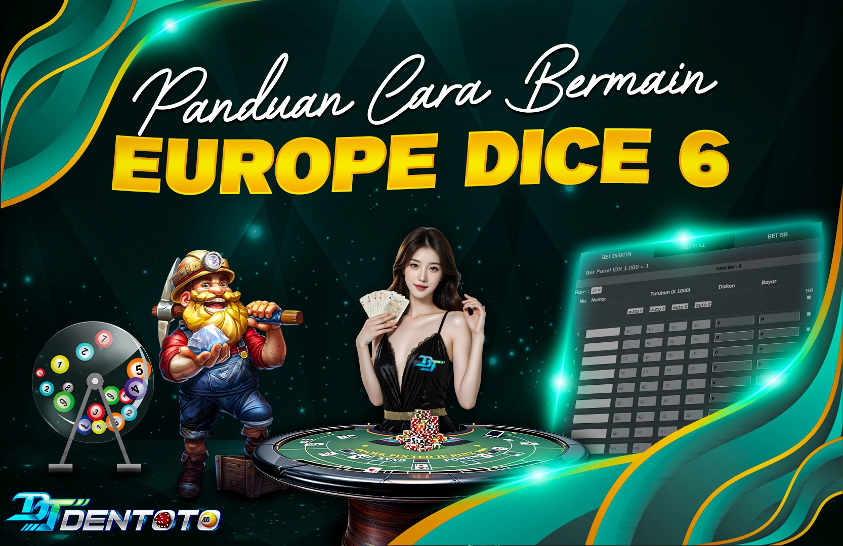 CARA BERMAIN PERMAINAN EUROPA DICE 6 DI DENTOTO