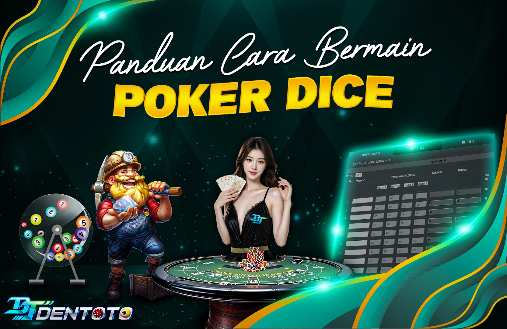 CARA BERMAIN PERMAINAN POKER DICE DI DENTOTO